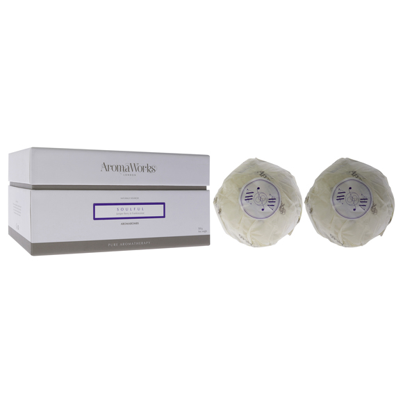 Soulful AromaBomb Duo by Aromaworks for Unisex - 2 x 8.81 oz Bath Bomb - Picture 3 of 4